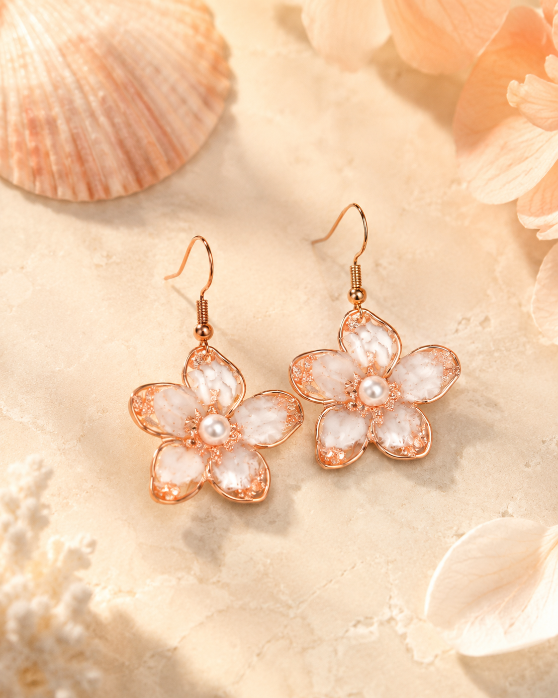Boucles d'oreilles acier inoxydable - Or Rose